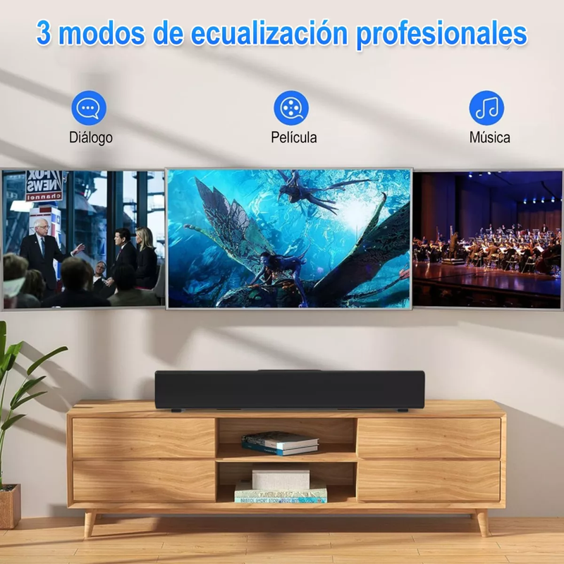 Home Theater de 80w con Barra de Sonido y Subwoofer Bluetooth 5.0