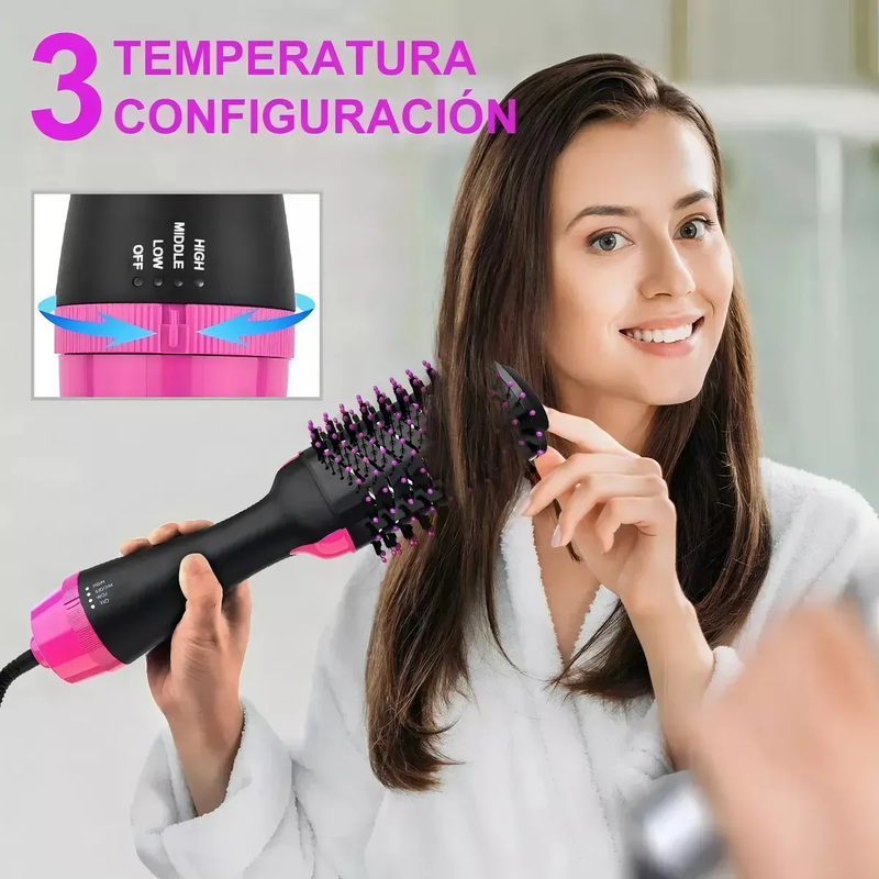 Cepillo Alaciador Eléctrico 4 en 1 de 1200W