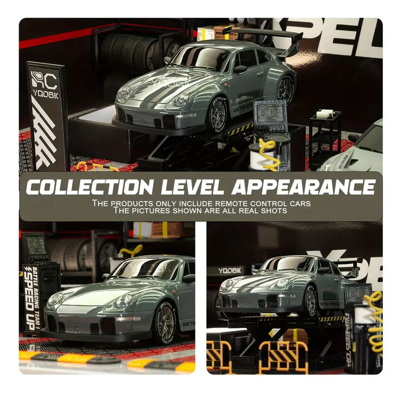 Coche RC de Drift 1:24 con dos Sets de Llantas y Luces LED 2.4GHZ