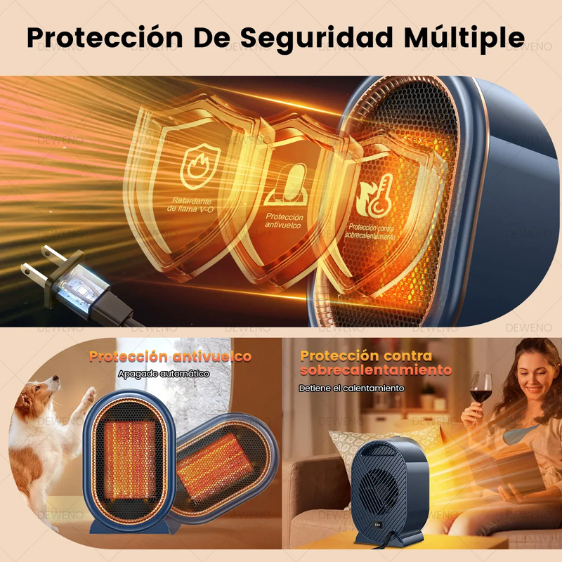 Calentador Eléctrico Pequeño Portátil para uso en Interiores