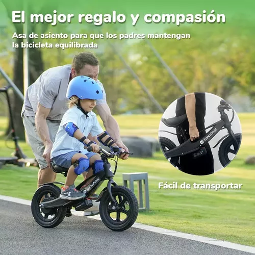 Bicicleta de Equilibrio Eléctrica Sk12 iScooter Para Niños 150w 10km Negro