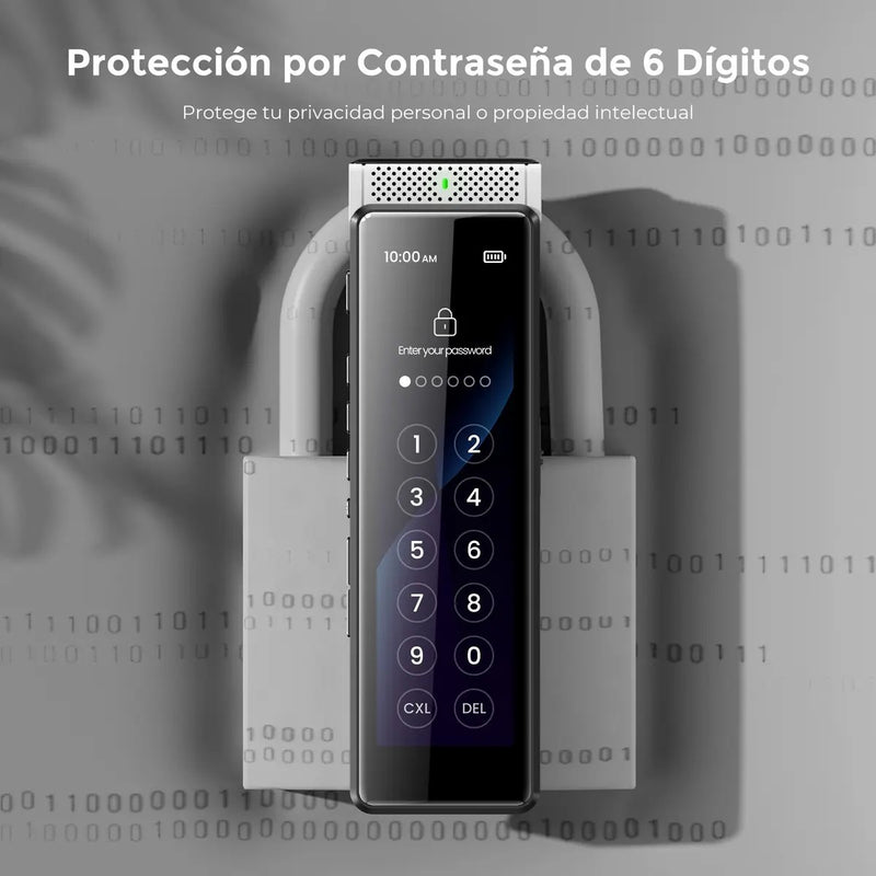 Grabadora de Voz Digital Innioasis R1 72 GB con Pantalla Táctil