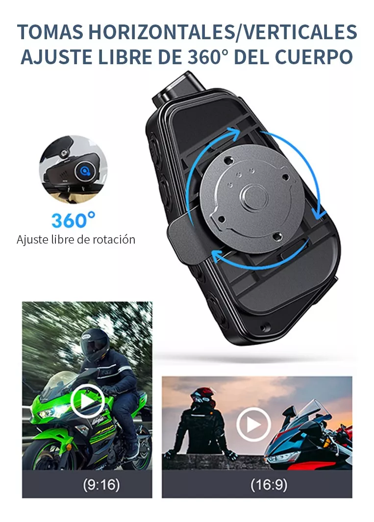 Auriculares Bluetooth para Casco De Motocicleta Con Cámara HD