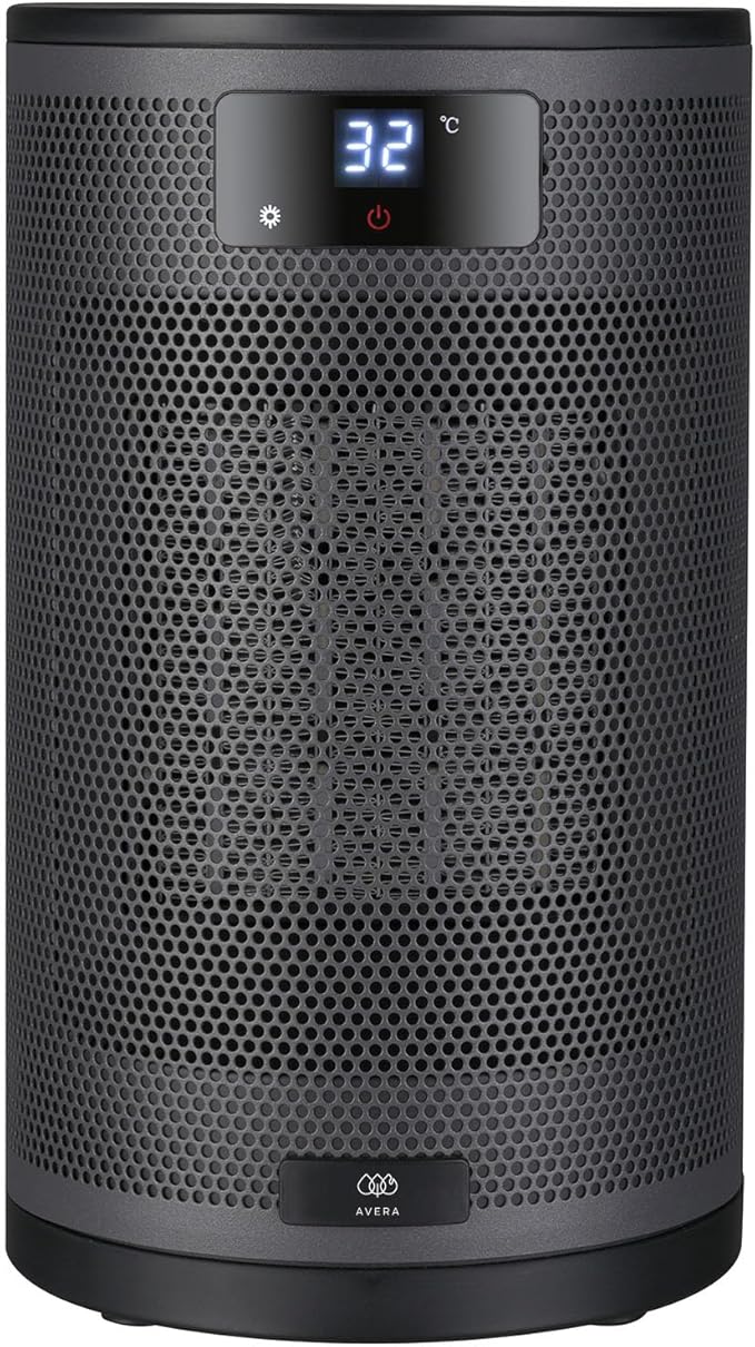 Calentador Eléctrico Portátil AVERA CAL03 con Control Remoto, Pantalla Digital y 2 Potencias