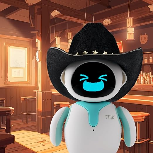 Sombreros de Vaquero para Eilik Robot 2 pzas Marrón y Negro