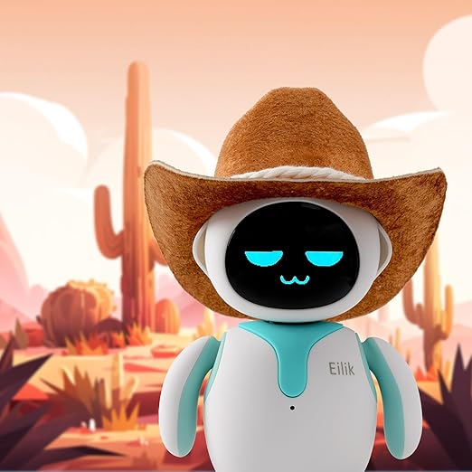 Sombreros de Vaquero para Eilik Robot 2 pzas Marrón y Negro