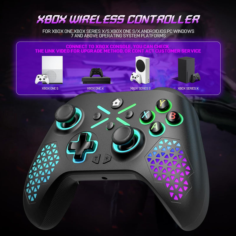 Mando Inalámbrico RGB para Xbox y PC con Botones Programables y Turbo