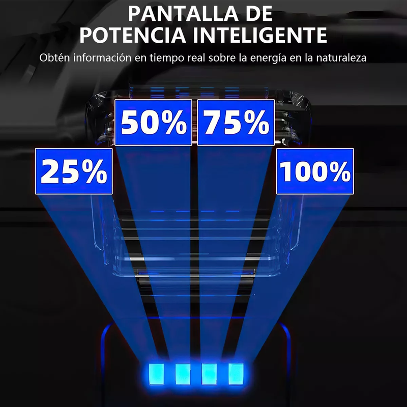 Linterna LED de Mano Portátil y Recargable con Panel Solar y USB