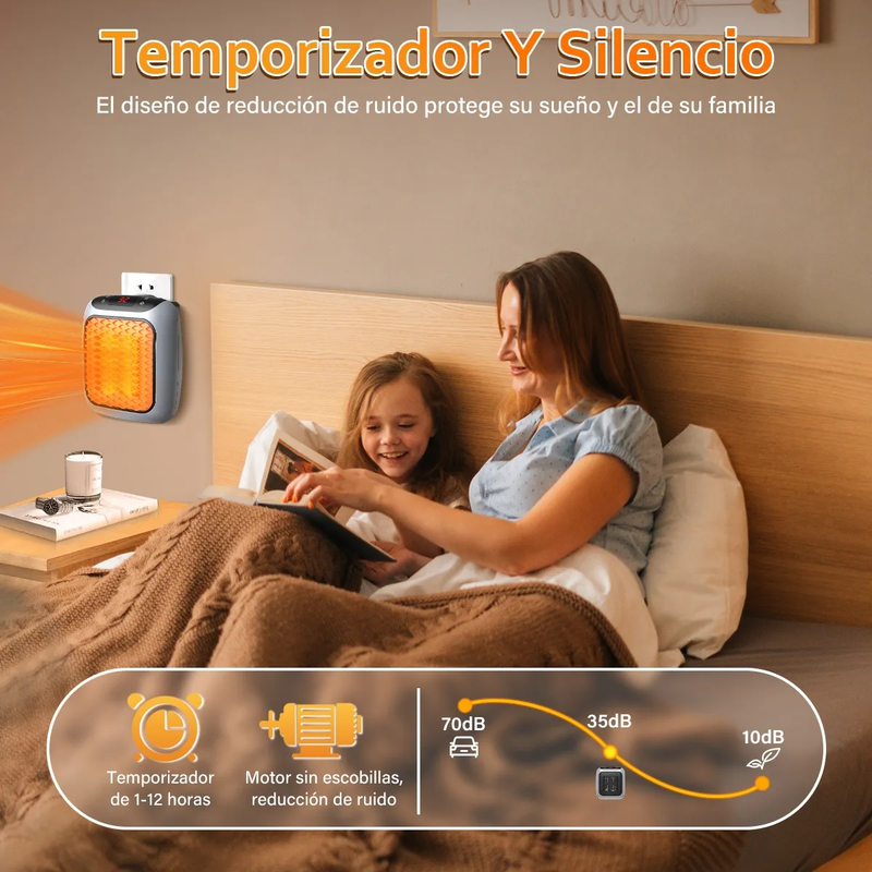 Mini Calefactor Eléctrico Portátil 800W