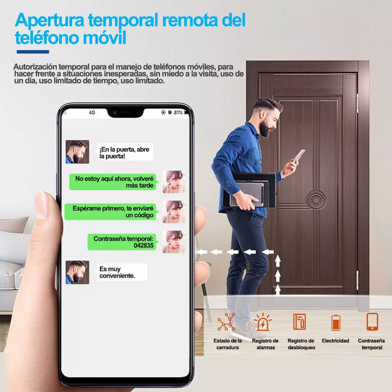 Cerradura Inteligente Electrónica con Huella Digital y App