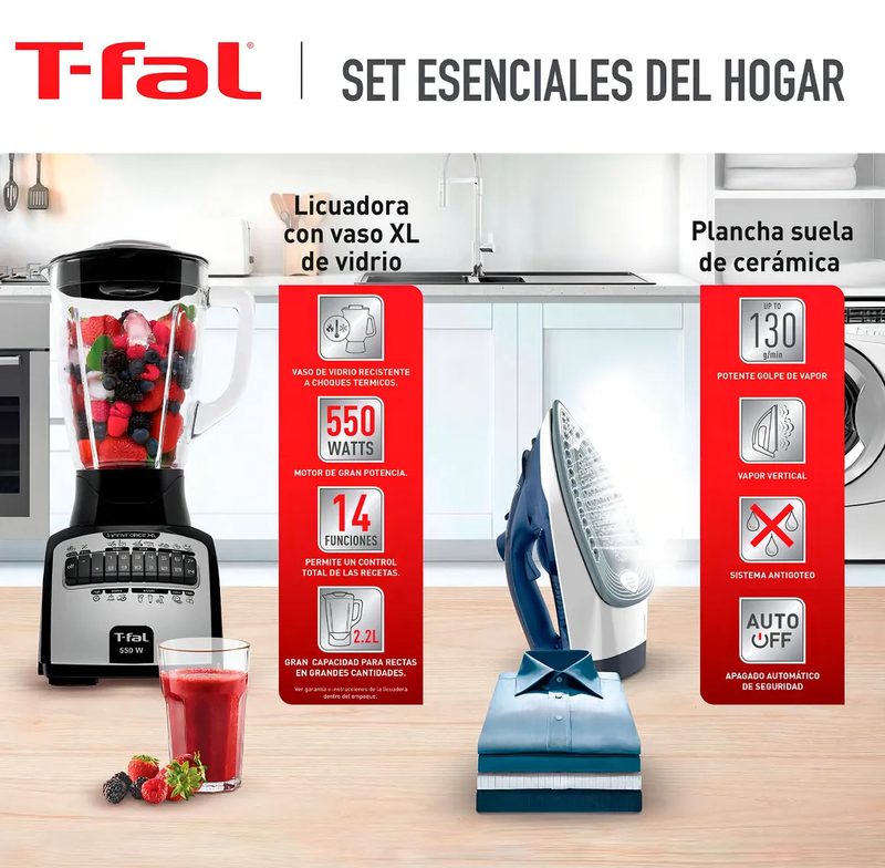 Combo de Electrodomésticos T-fal Esenciales Del Hogar
