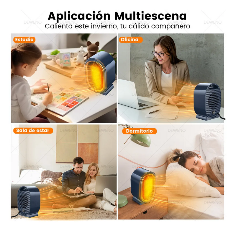 Calentador Eléctrico Pequeño Portátil para uso en Interiores