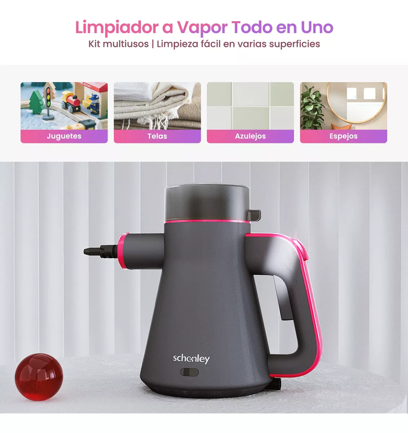 Limpiador a Vapor de Alta Presión Portátil Schenley Hera