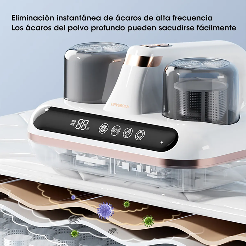 Aspirador de Cama 16000pa con Luz UV Desinfectante