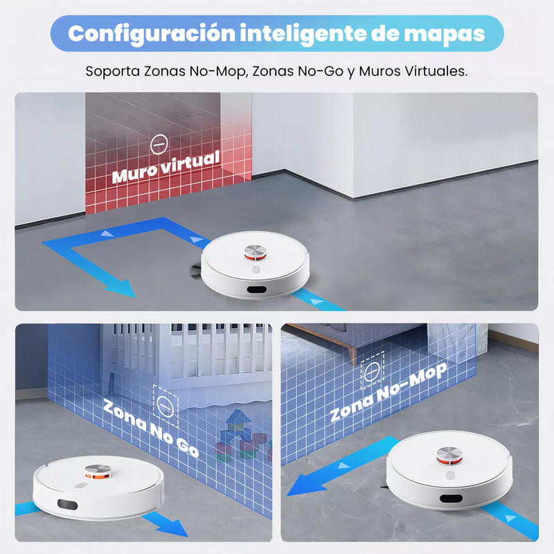 Aspiradora y Trapeadora Robot Inteligente Lydsto R1 EDGE con Autocarga 110V