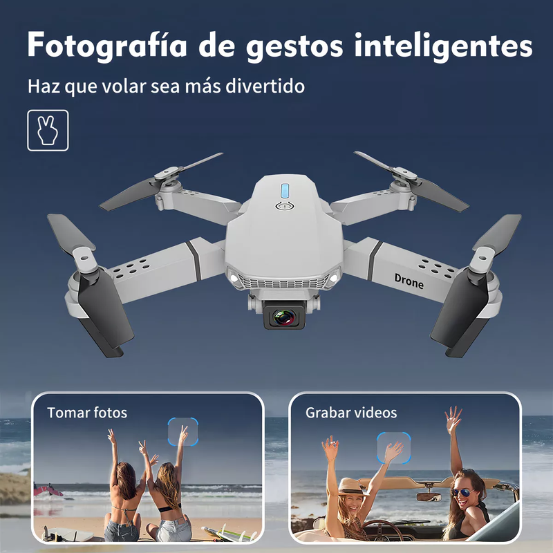 Drone con Cámara Dual y dos Baterías Ourlife AK Air2 color Gris