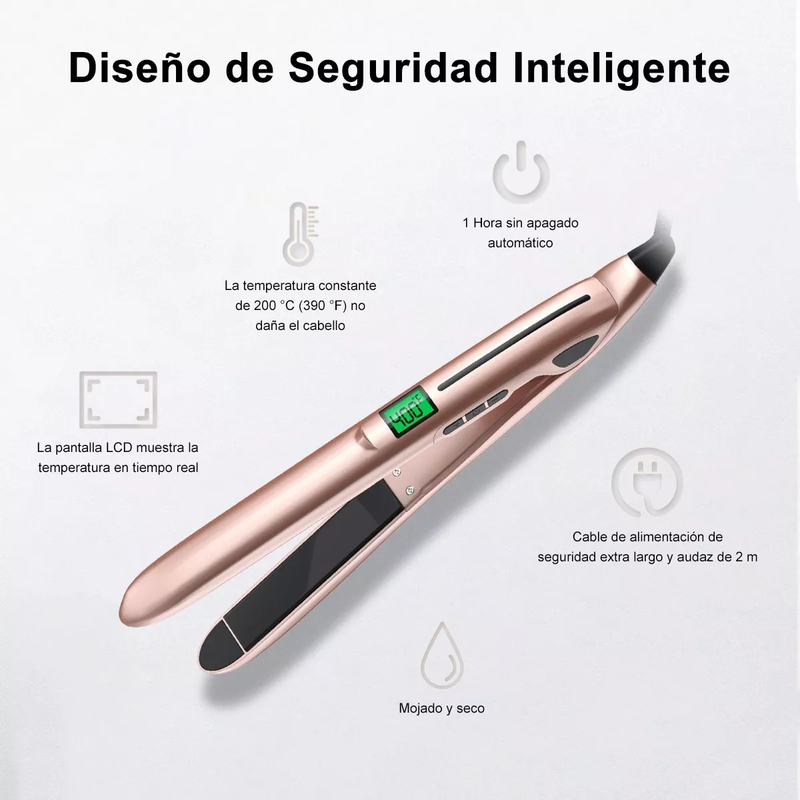 Plancha para Cabello Profesional Rizadora y Alisadora de Cerámica