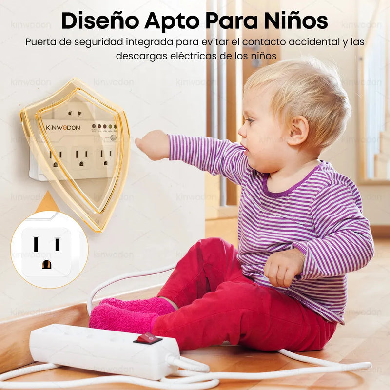 Protector de Voltaje 3800W 3 en 1 Kinwodon, Regulador para Equipos Electrónicos