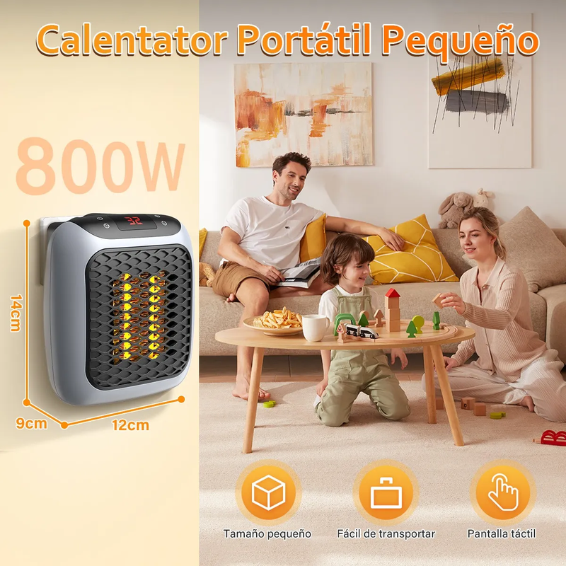 Mini Calefactor Eléctrico Portátil 800W