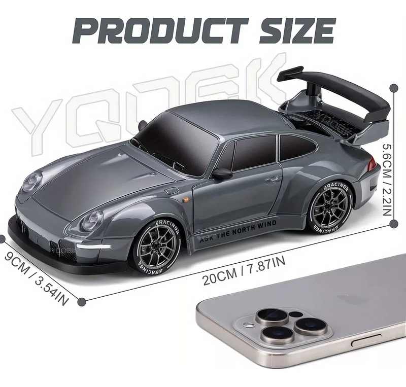 Coche RC de Drift 1:24 con dos Sets de Llantas y Luces LED 2.4GHZ