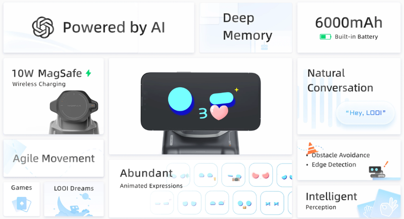LOOI Robot Compañero de Escritorio con AI y ChatGPT integrado