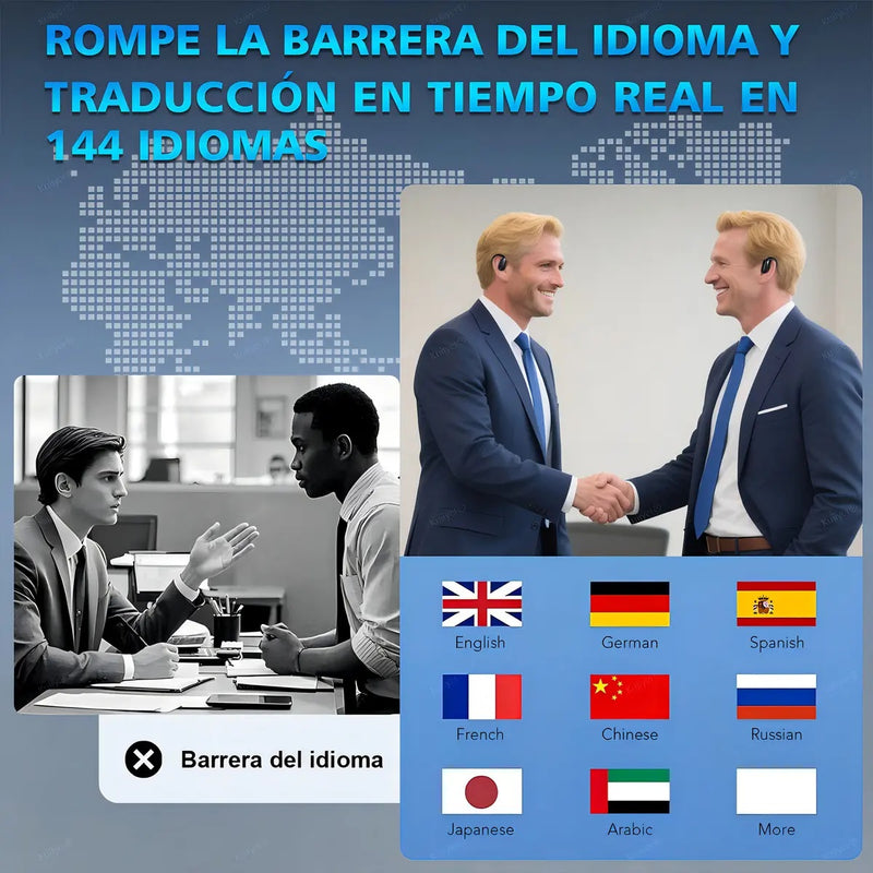 Audífonos Inalámbricos Traductor de Idiomas 144 Idiomas Hd Sound