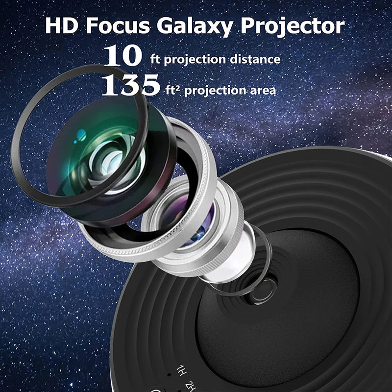 Proyector de Estrellas Galaxy 360°, Lámpara Planetario LED para Dormitorio