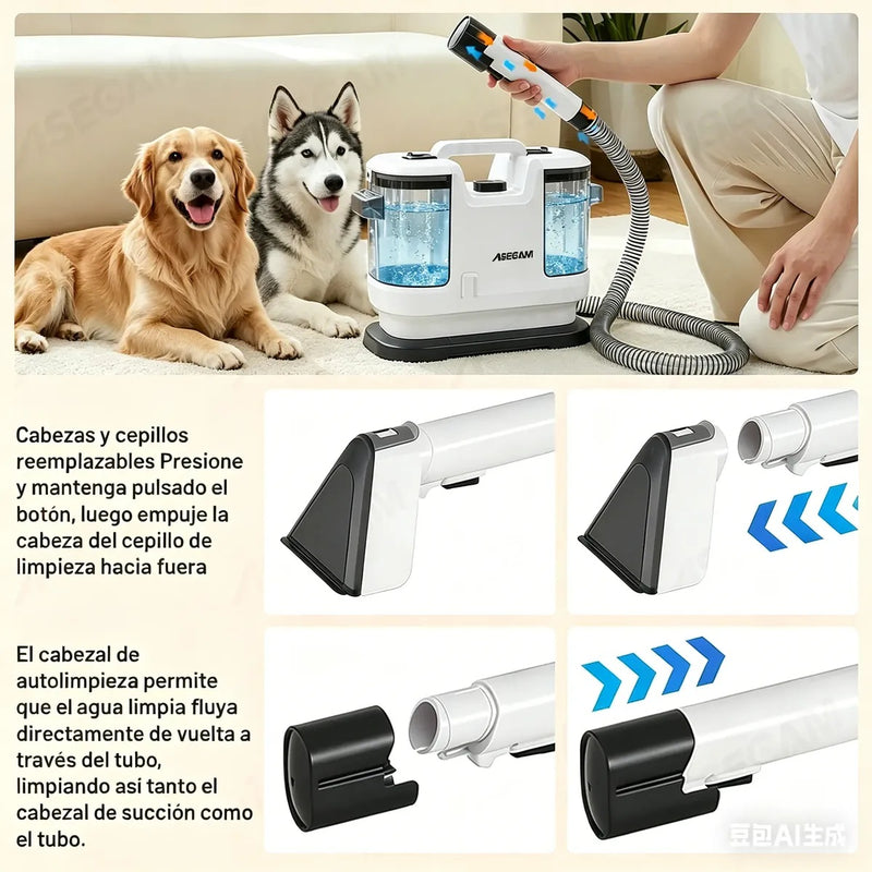 Aspiradora Portátil 25kpa 3.1l Para Alfombras y Tapicería 1500w