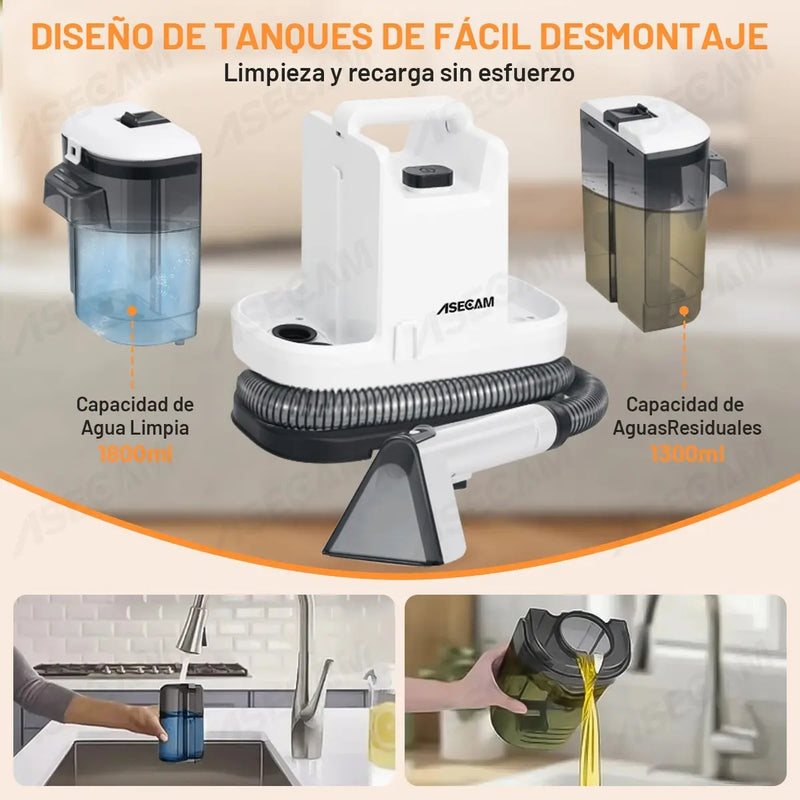 Aspiradora Portátil 25kpa 3.1l Para Alfombras y Tapicería 1500w