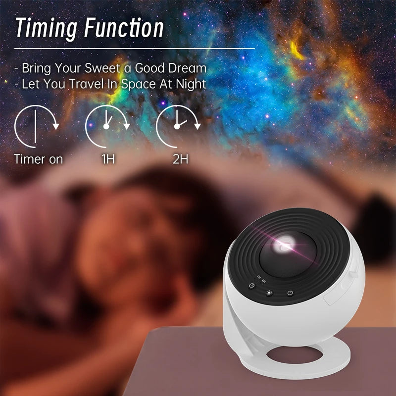 Proyector de Estrellas Galaxy 360°, Lámpara Planetario LED para Dormitorio