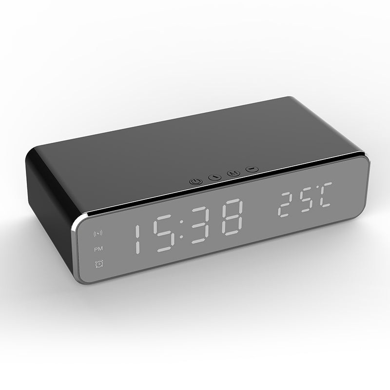 Reloj Despertador LED con Cargador Inalámbrico para Smartphones
