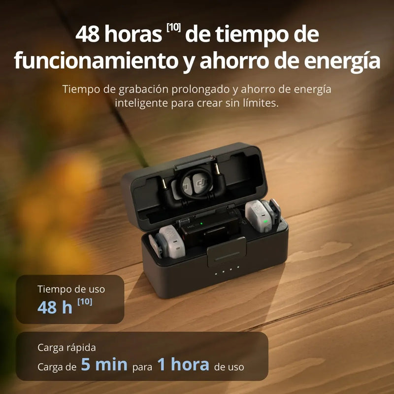 Dji Mic Mini 2 (1 Tx + 1 Rx Móvil + Estuche De Carga)