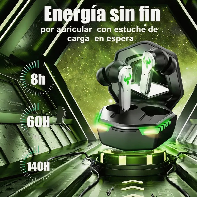 Auriculares Bluetooth In-ear Con LED Gaming