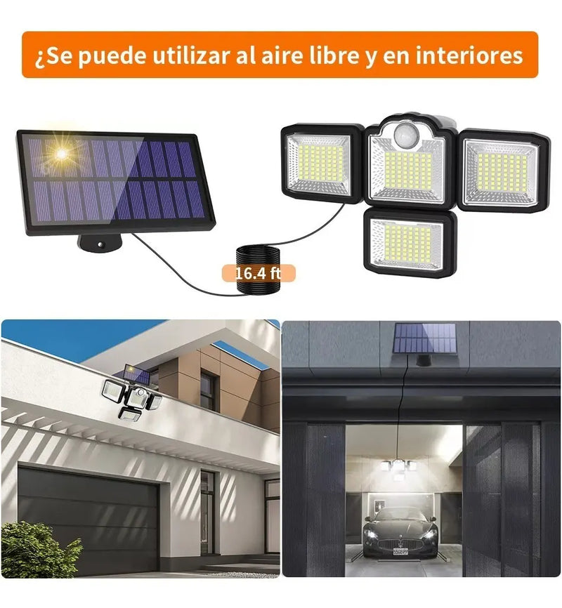 Lámpara Solar De Pared  Led Con Sensor De Movimiento Ip65