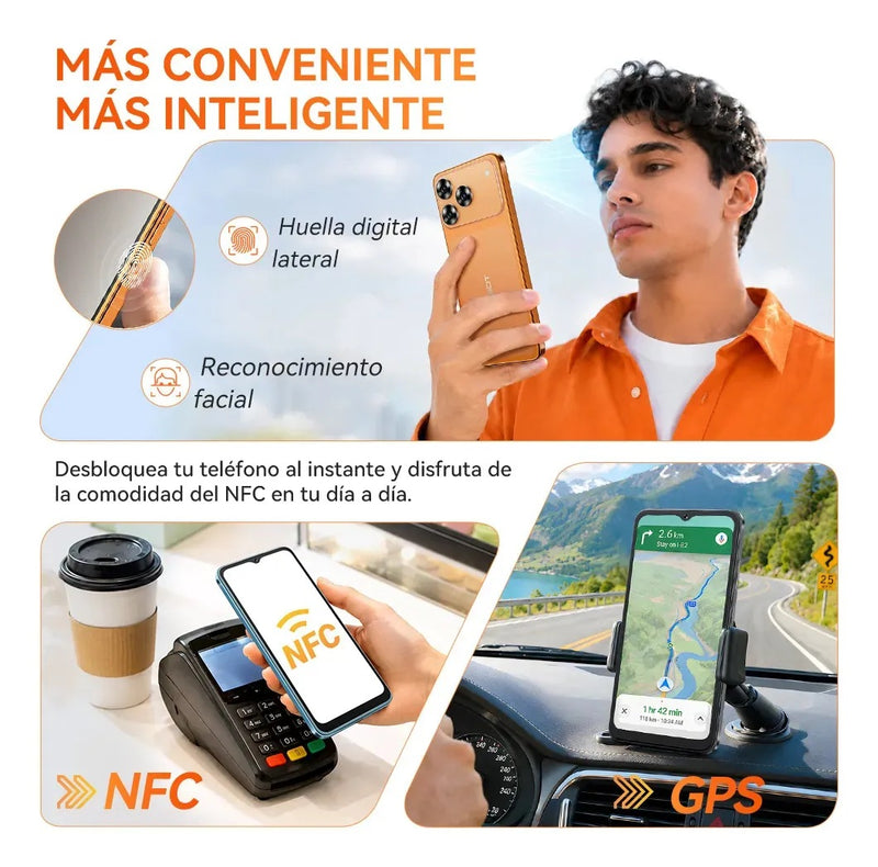 Cubot A50 Dual Sim 128 GB Naranja 6 GB RAM 6.58 Pulgadas NFC Android 16