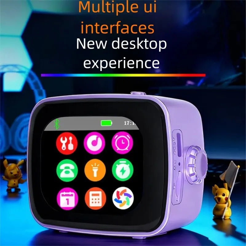 Altavoz Bluetooth Portátil Recargable RGB Pantalla Táctil