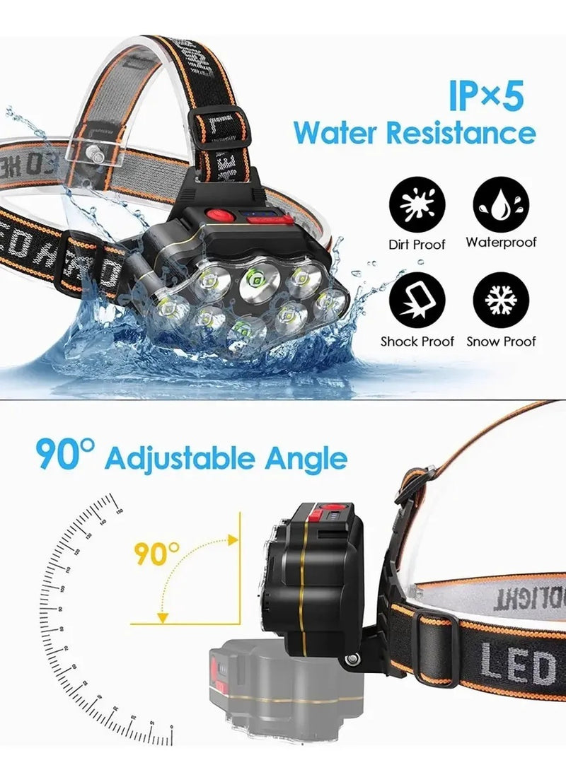 Linterna Táctica Cyotman LED de 13000 lm Recargable con Zoom y 4 Modos