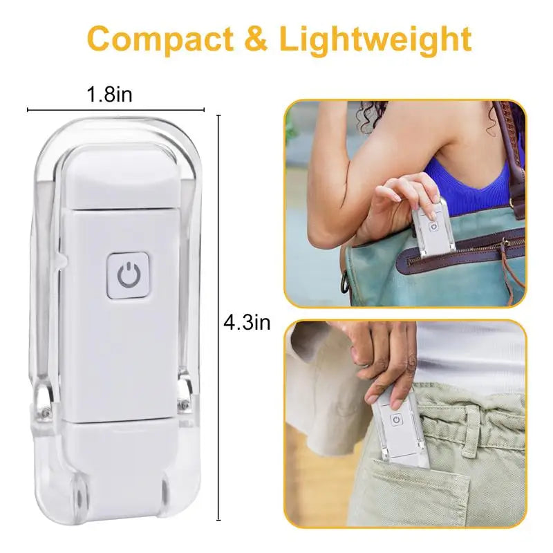 Lámpara LED Recargable USB para Lectura, Luz Nocturna Protectora de Ojos con Clip