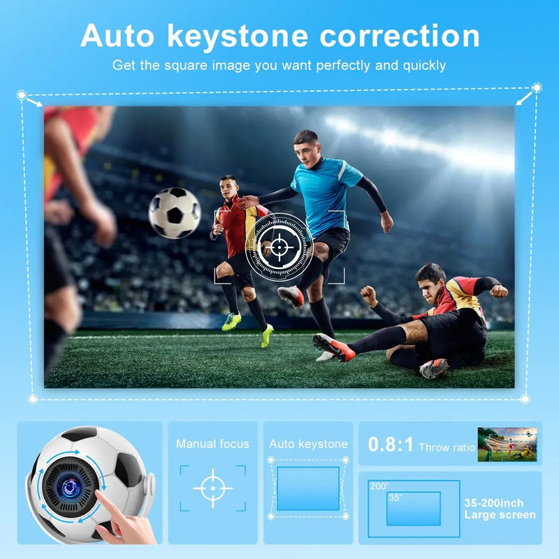 Proyector Profesional en Forma de Balón HD Android 1080p LED 300ANSI