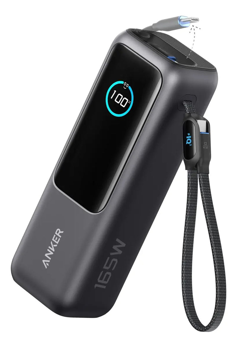 Power Bank Anker 25000mAh 100W Pantalla Smart USB‑C y Cables Retráctiles