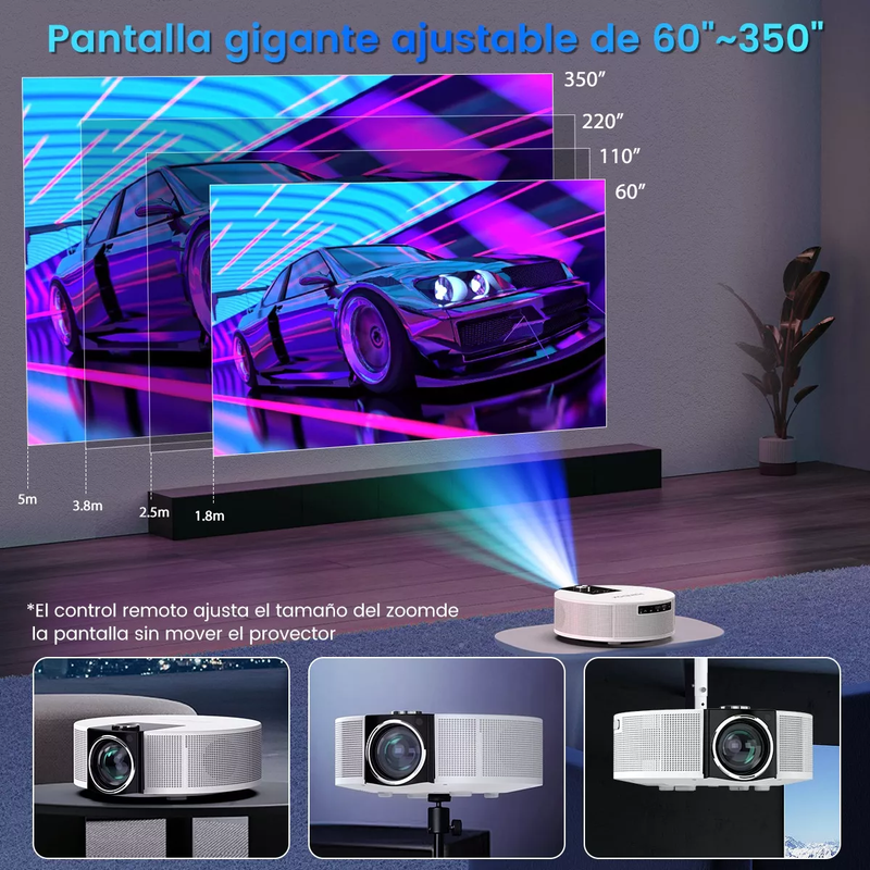 Proyector Profesional Q10 Wifi Full HD 1080P 4K 12000 Lm