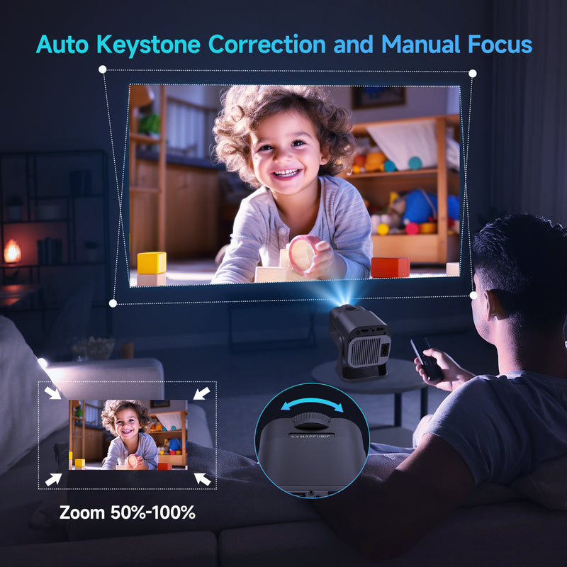 Proyector Portátil HY320 Pro Android 11 720P 300ANSI 180°