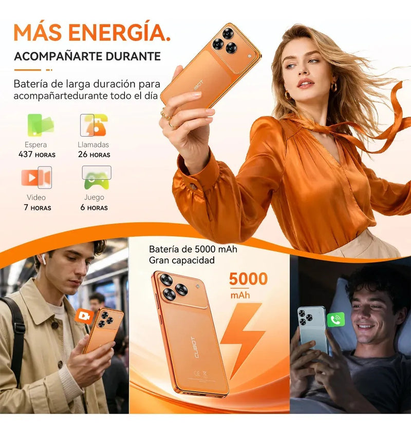 Cubot A50 Dual Sim 128 GB Naranja 6 GB RAM 6.58 Pulgadas NFC Android 16