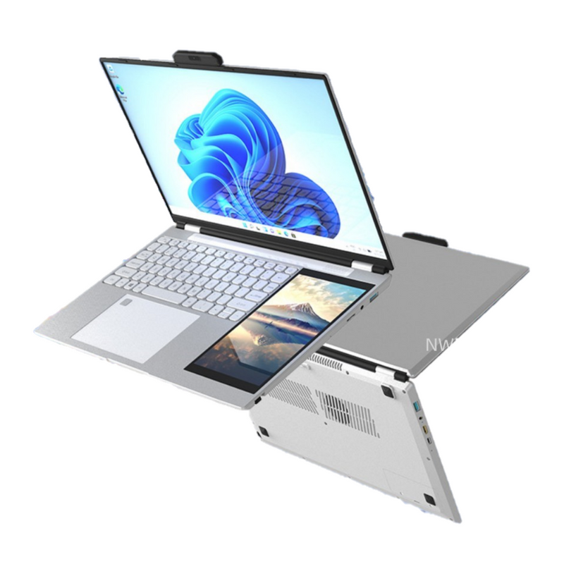 Laptop de Doble Pantalla 15,6" y 7" Intel Celeron N5105 Touchscreen