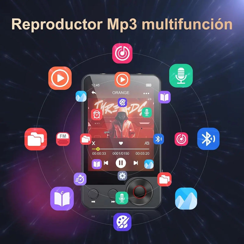 Reproductor de Música Mp3 128GB con Pantalla Táctil