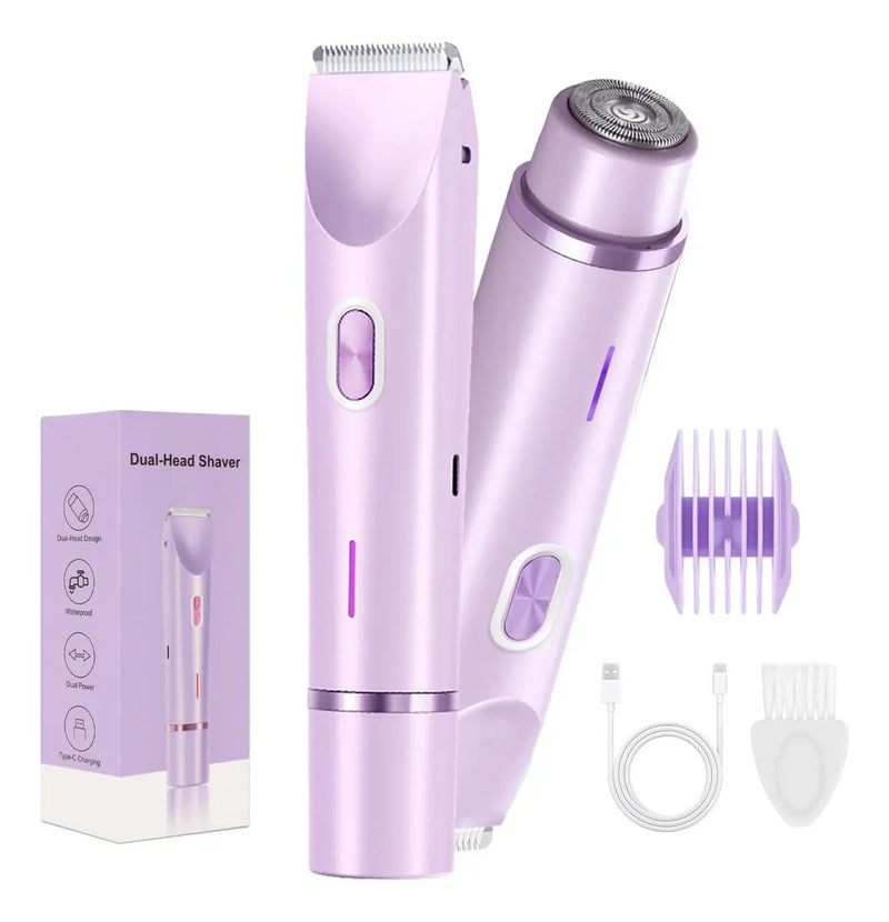 Depiladora Eléctrica Doble para Mujeres 2 en 1 IPX7