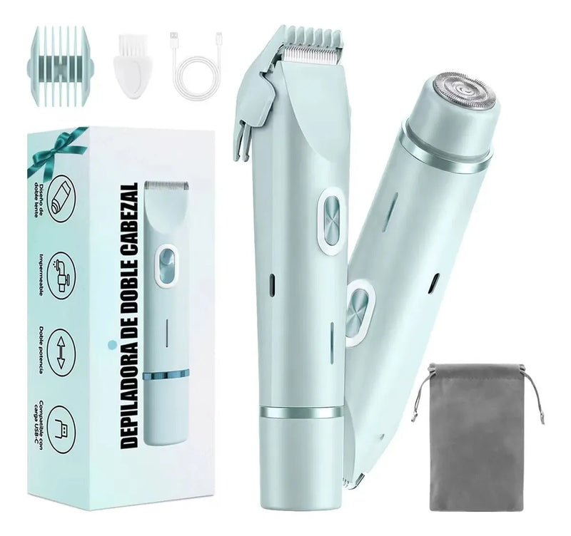 Depiladora Eléctrica Doble para Mujeres 2 en 1 IPX7