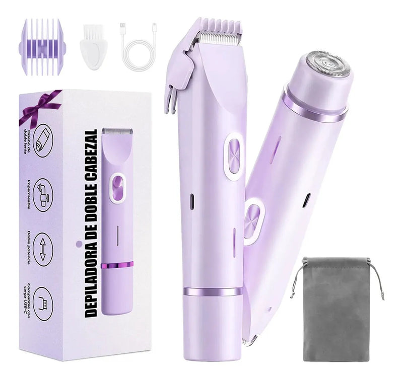 Depiladora Eléctrica Doble para Mujeres 2 en 1 IPX7