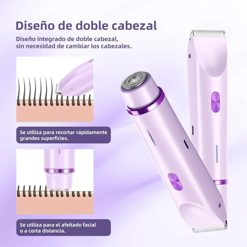 Depiladora Eléctrica Doble para Mujeres 2 en 1 IPX7