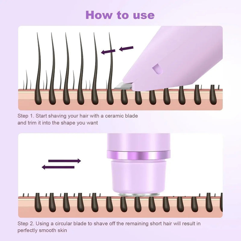 Depiladora Eléctrica Doble para Mujeres 2 en 1 IPX7
